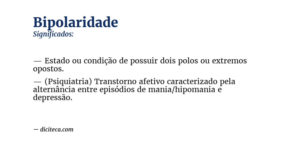 Significado de bipolaridade