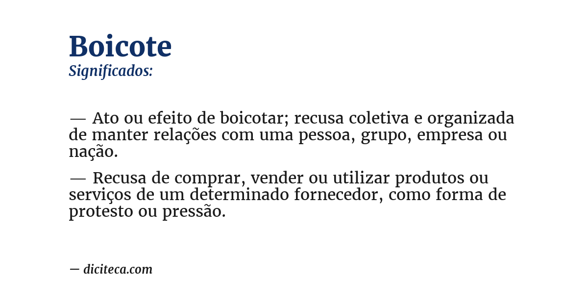 Significado de boicote