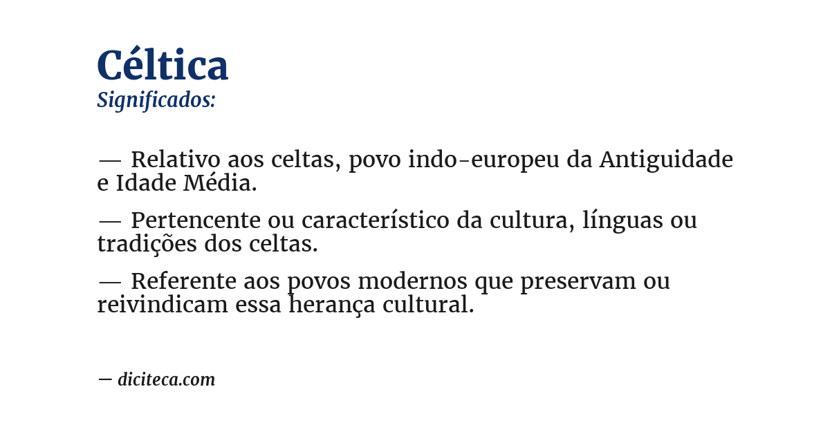Significado de céltica