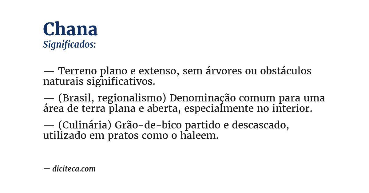 Significado de chana