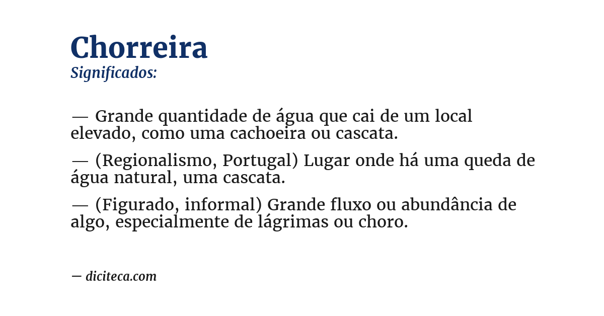 Significado de chorreira