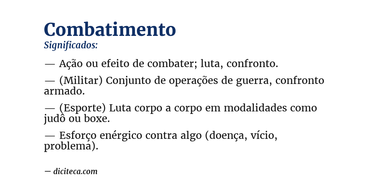 Significado de combatimento