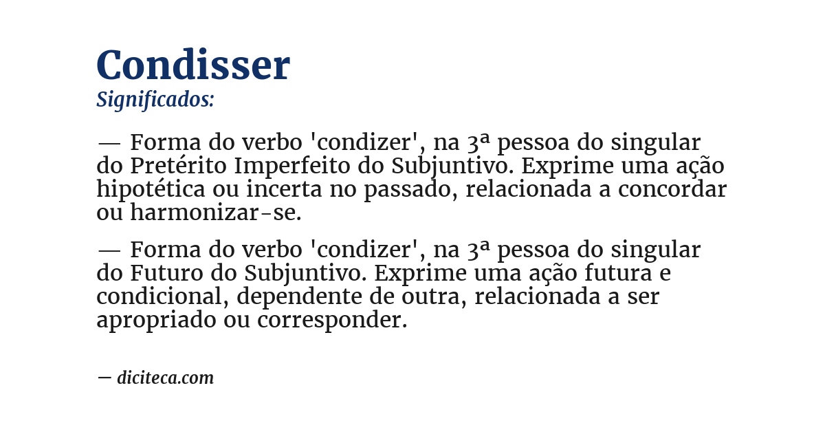 Significado de condisser