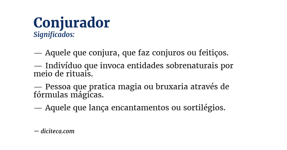 Significado de conjurador