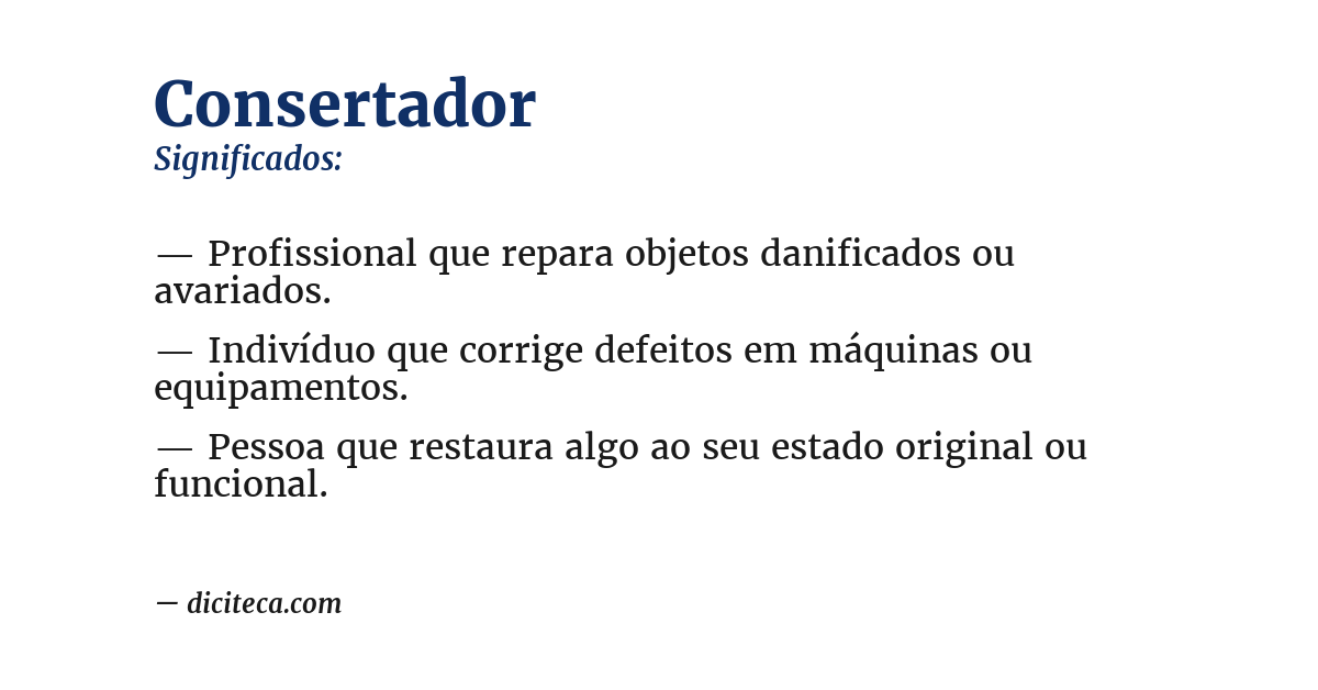 Significado de consertador