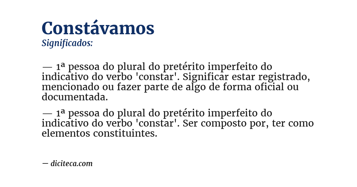 Significado de constávamos