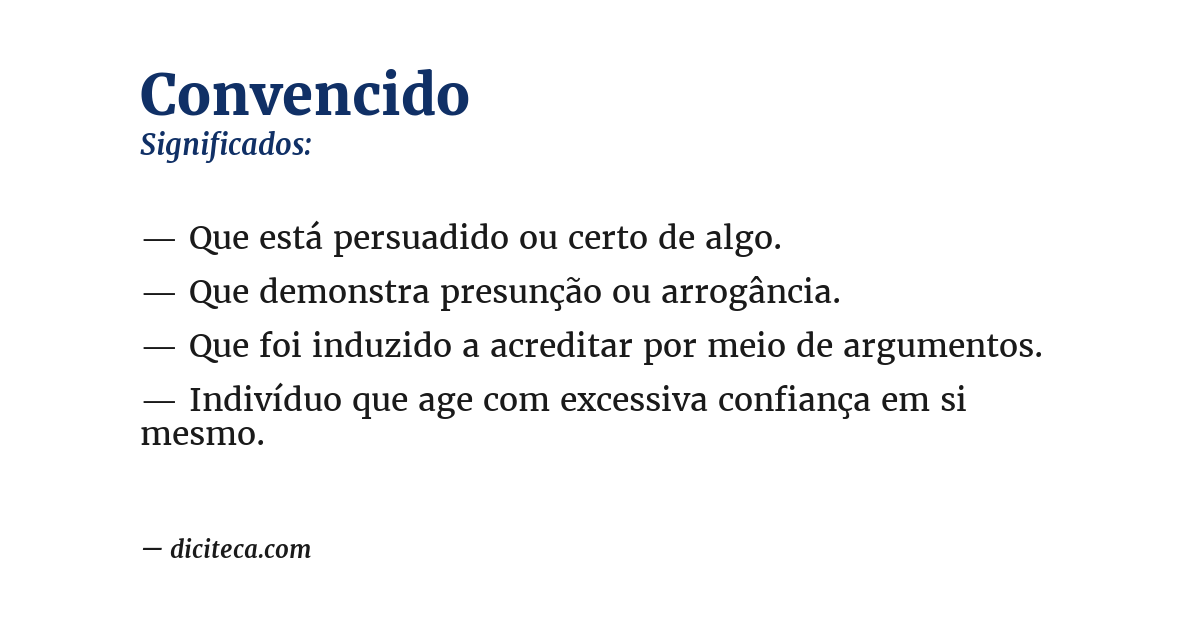 Significado de convencido