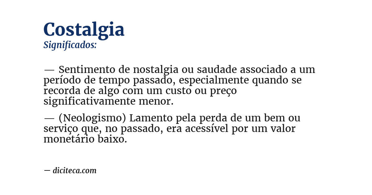 Significado de costalgia