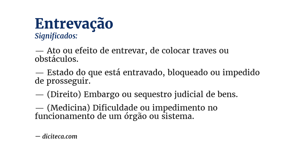 Significado de entrevação