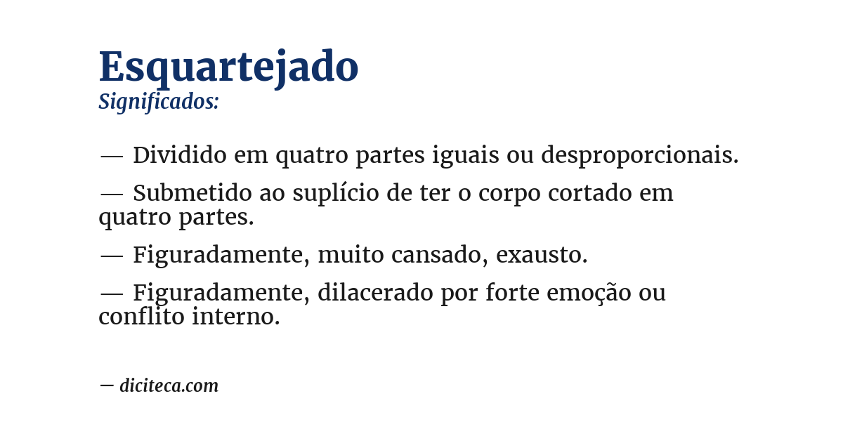Significado de esquartejado