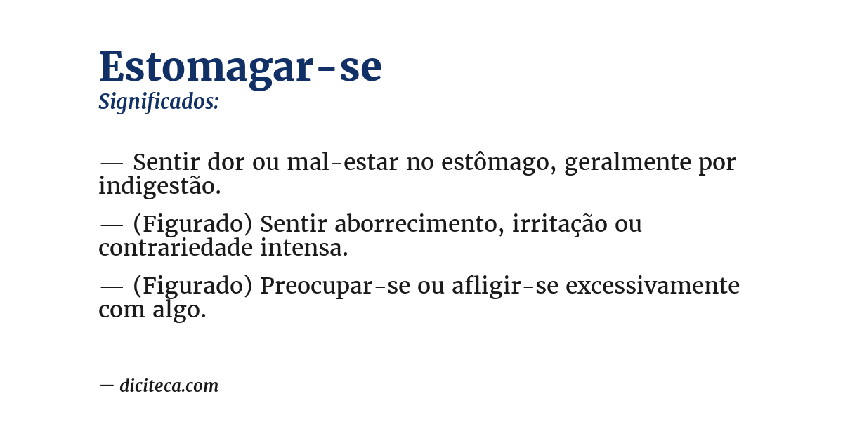 Significado de estomagar-se
