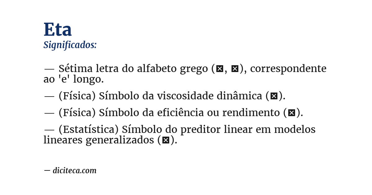 Significado de eta