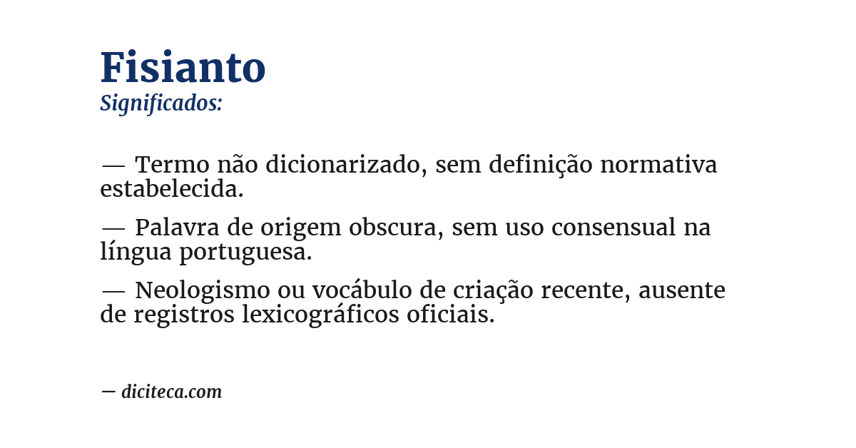 Significado de fisianto