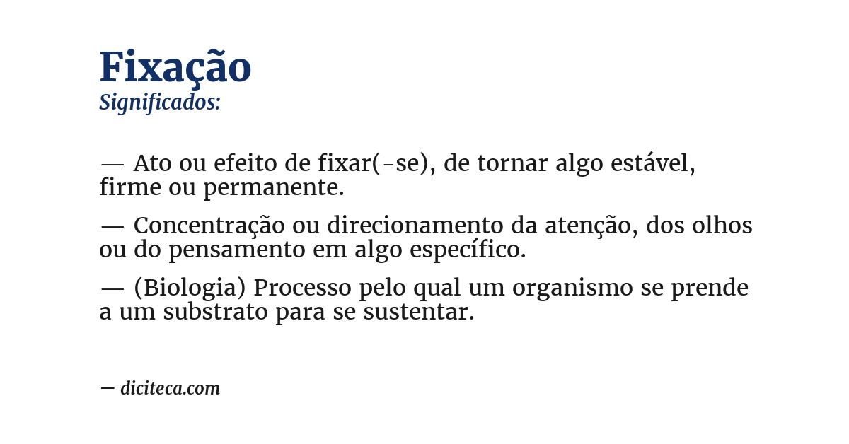 Significado de fixação