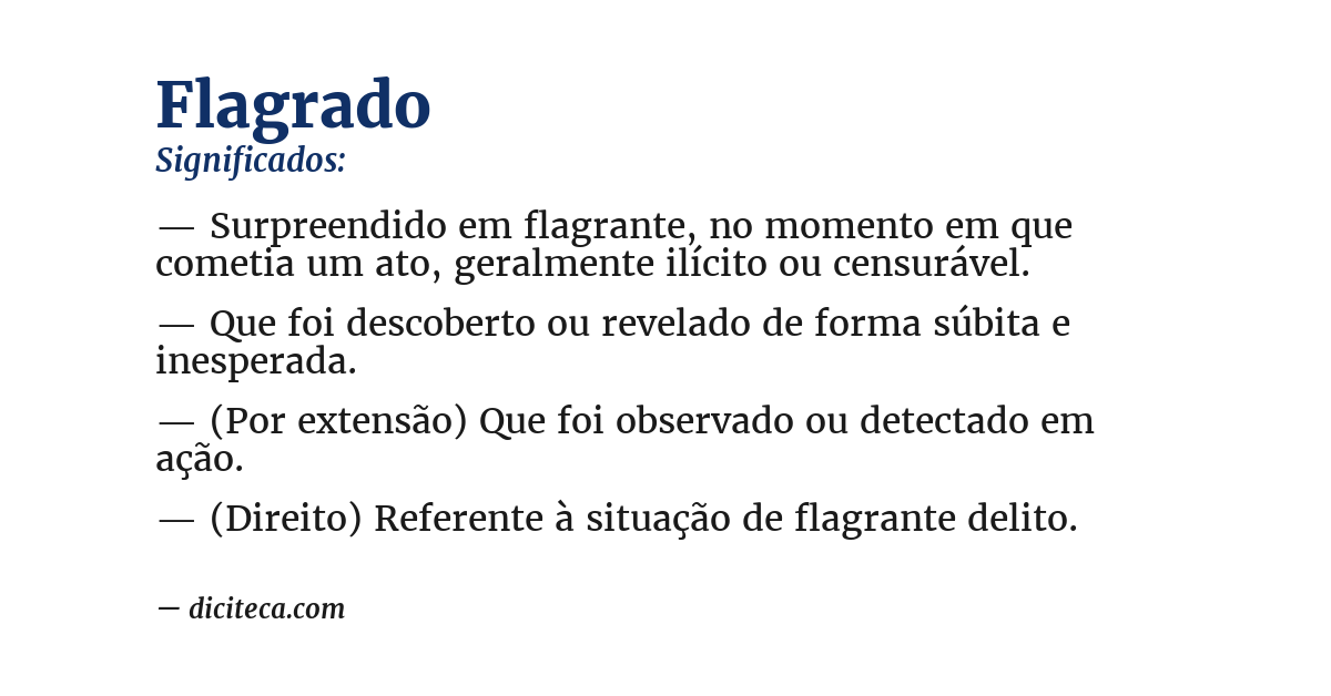 Significado de flagrado