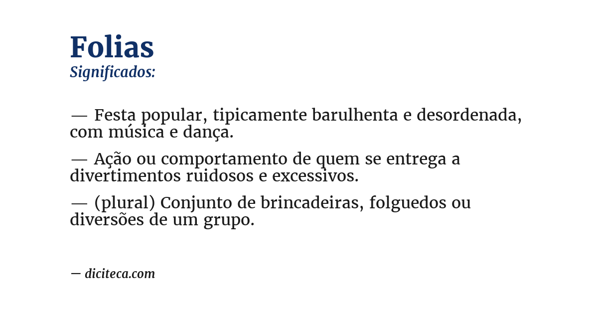 Significado de folias