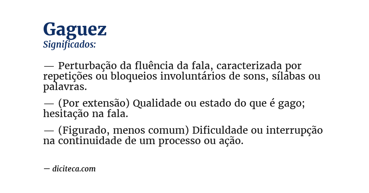 Significado de gaguez