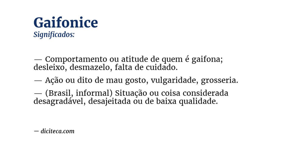 Significado de gaifonice