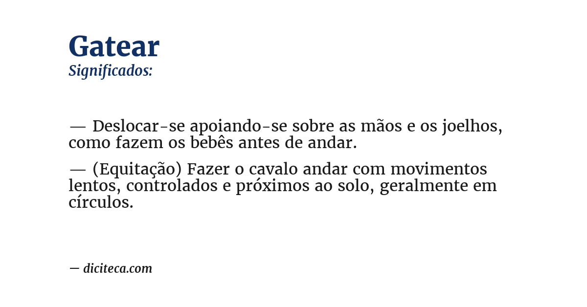 Significado de gatear