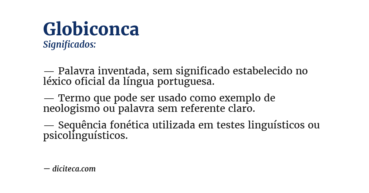Significado de globiconca
