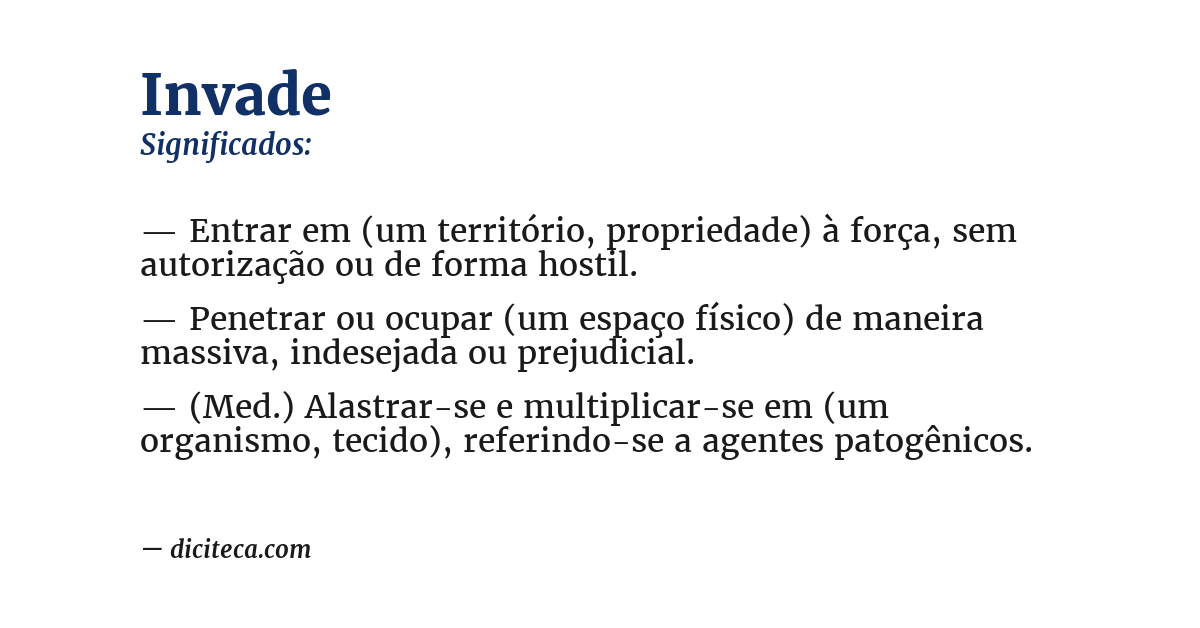 Significado de invade