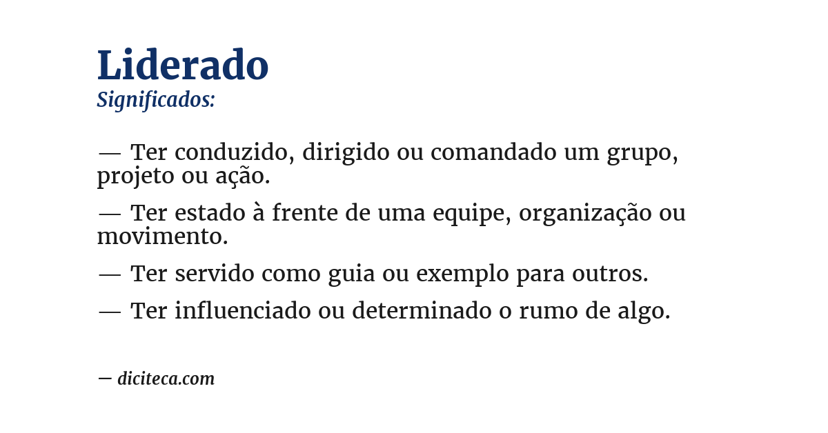 Significado de liderado