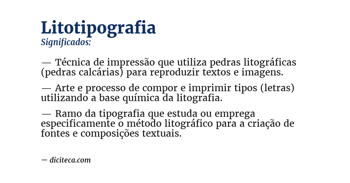 Significado de litotipografia