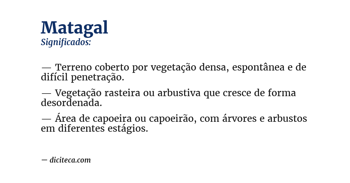 Significado de matagal