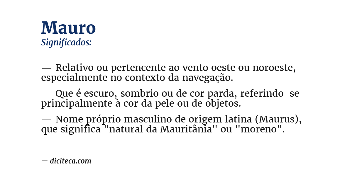 Significado de mauro