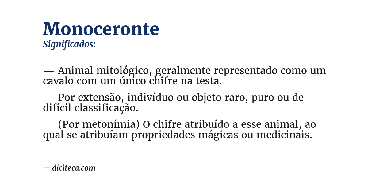 Significado de monoceronte