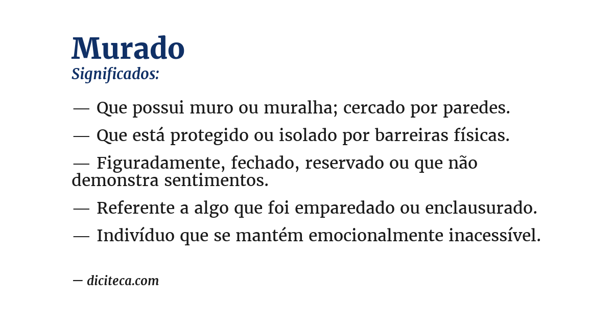 Significado de murado