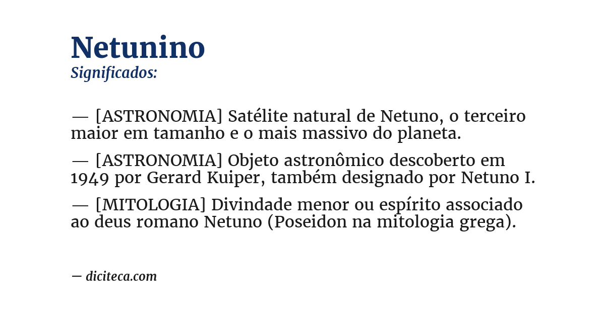 Significado de netunino