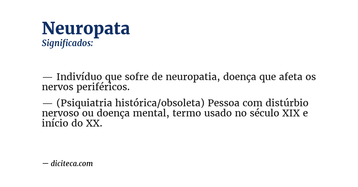 Significado de neuropata