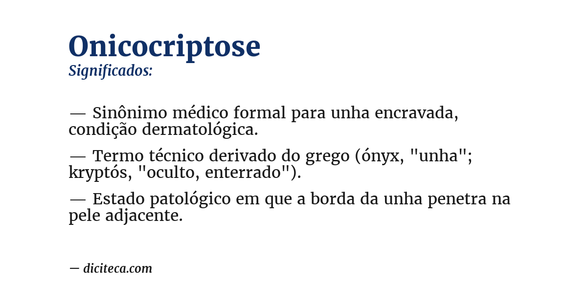 Significado de onicocriptose