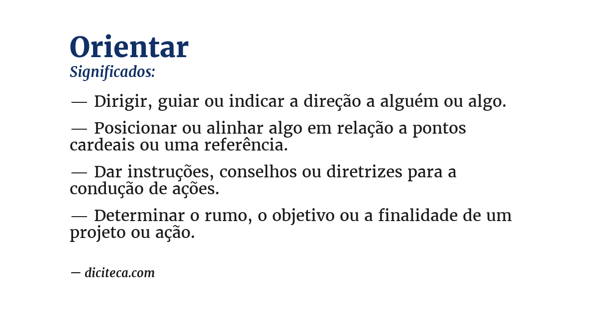 Significado de orientar
