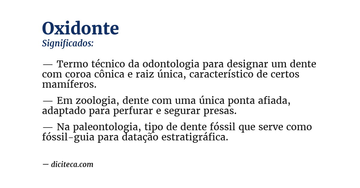 Significado de oxidonte