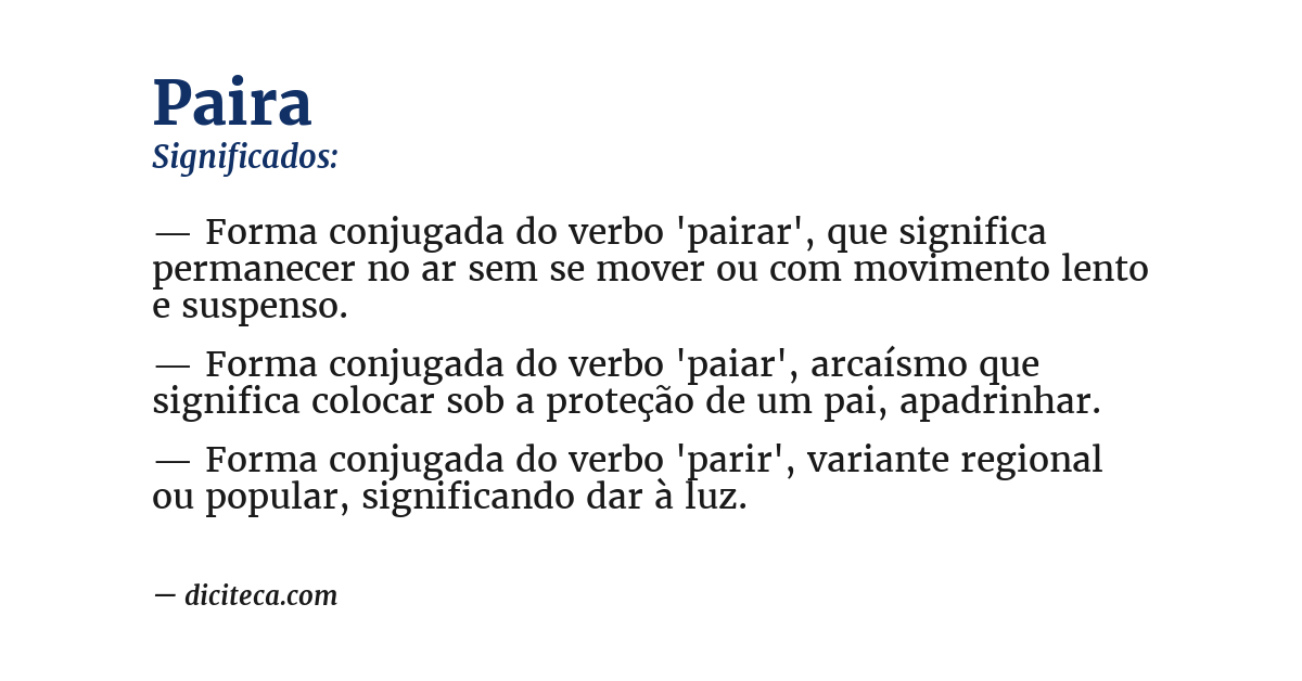 Significado de paira