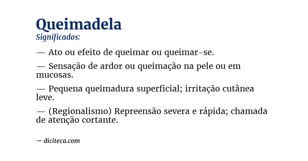 Significado de queimadela