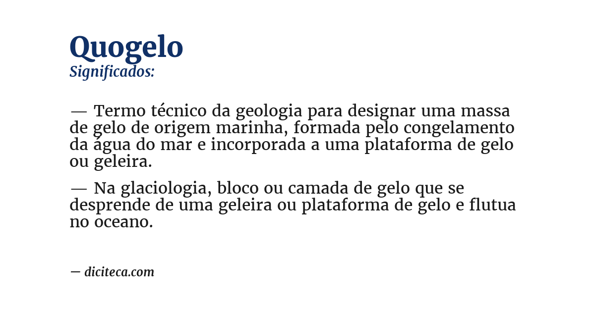 Significado de quogelo