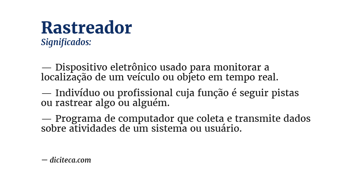 Significado de rastreador