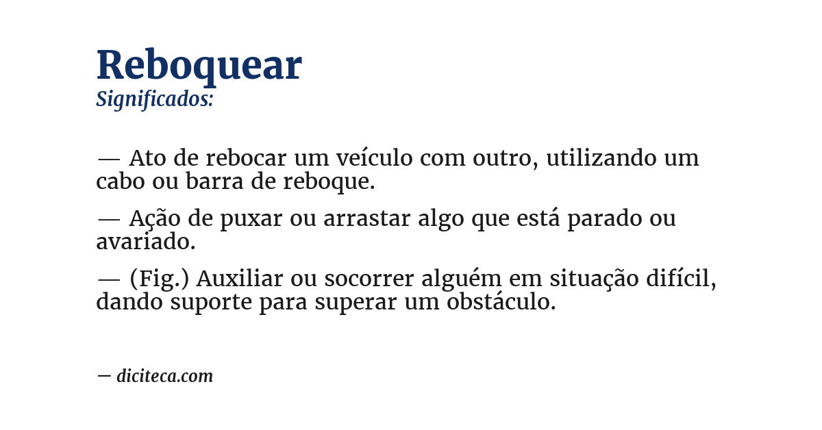 Significado de reboquear