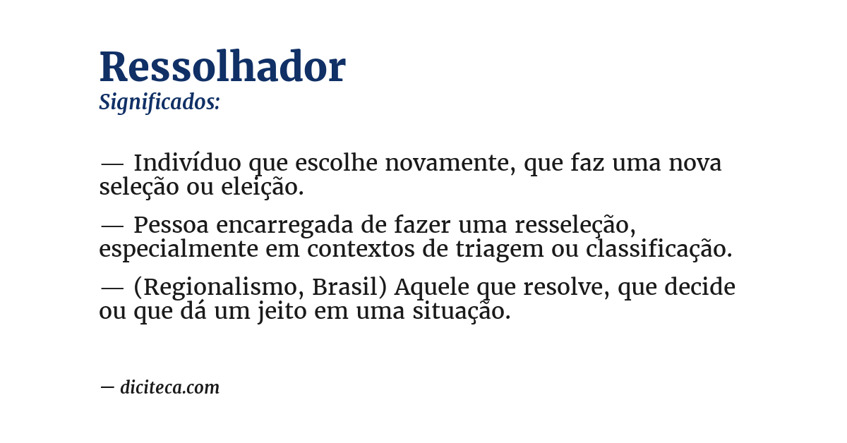 Significado de ressolhador