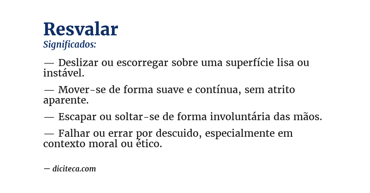 Significado de resvalar