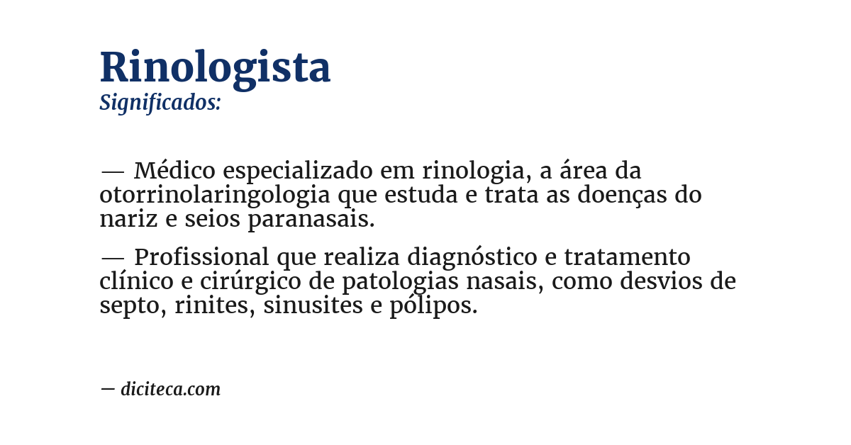Significado de rinologista