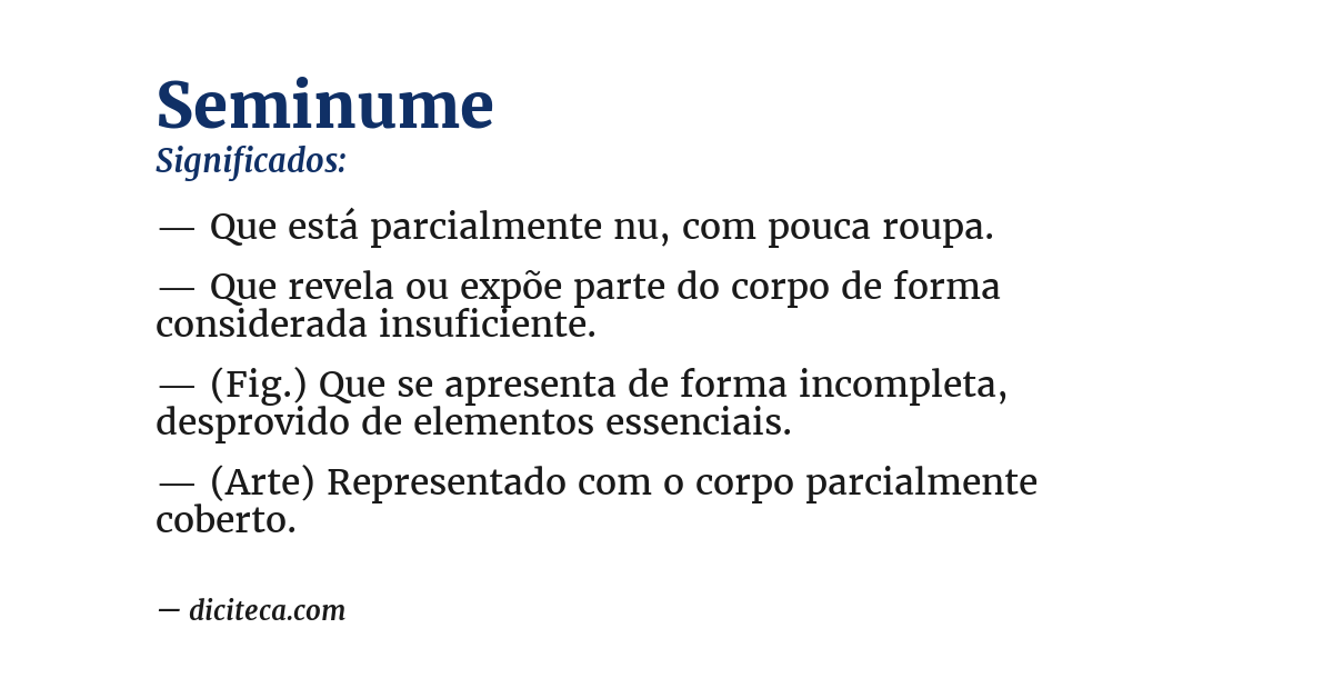 Significado de seminume