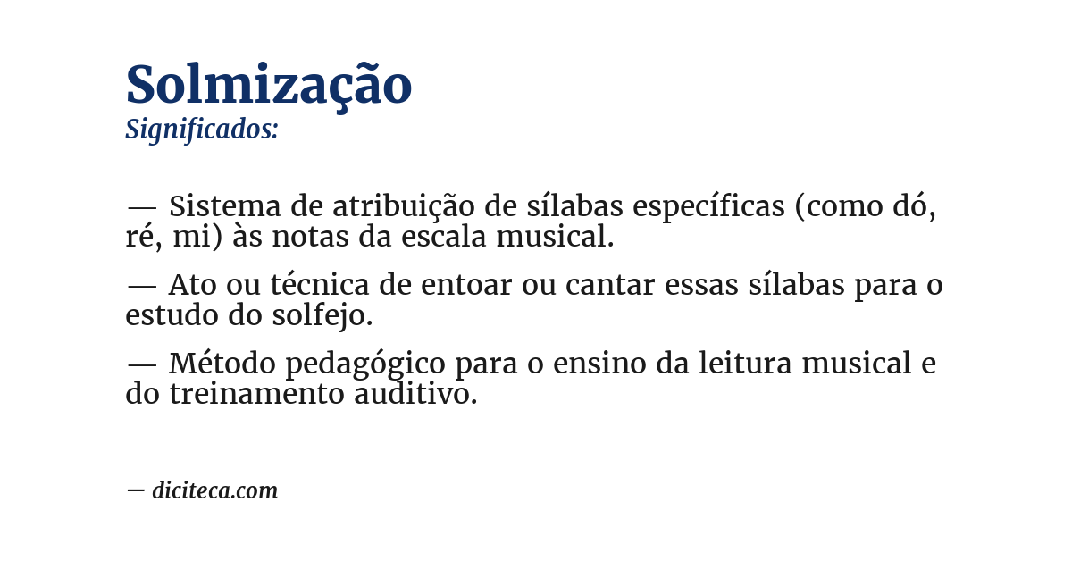 Significado de solmização