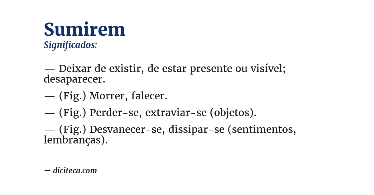 Significado de sumirem