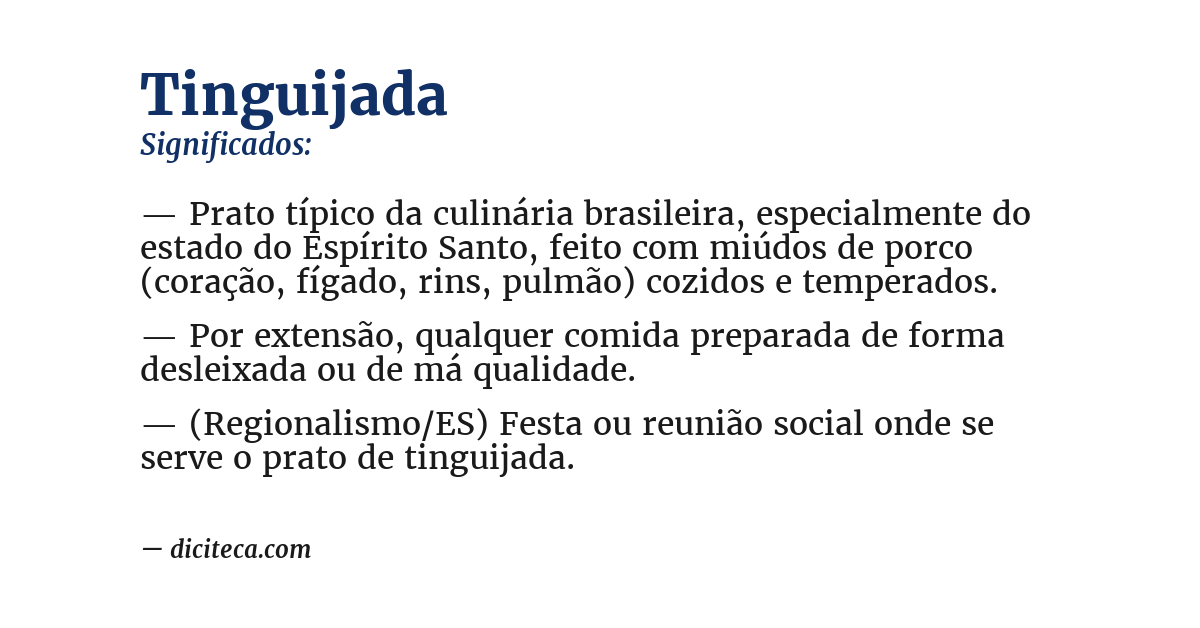 Significado de tinguijada