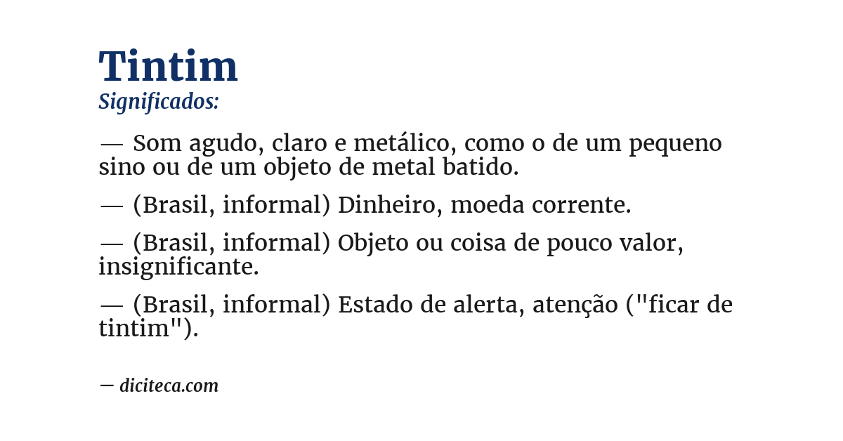 Significado de tintim