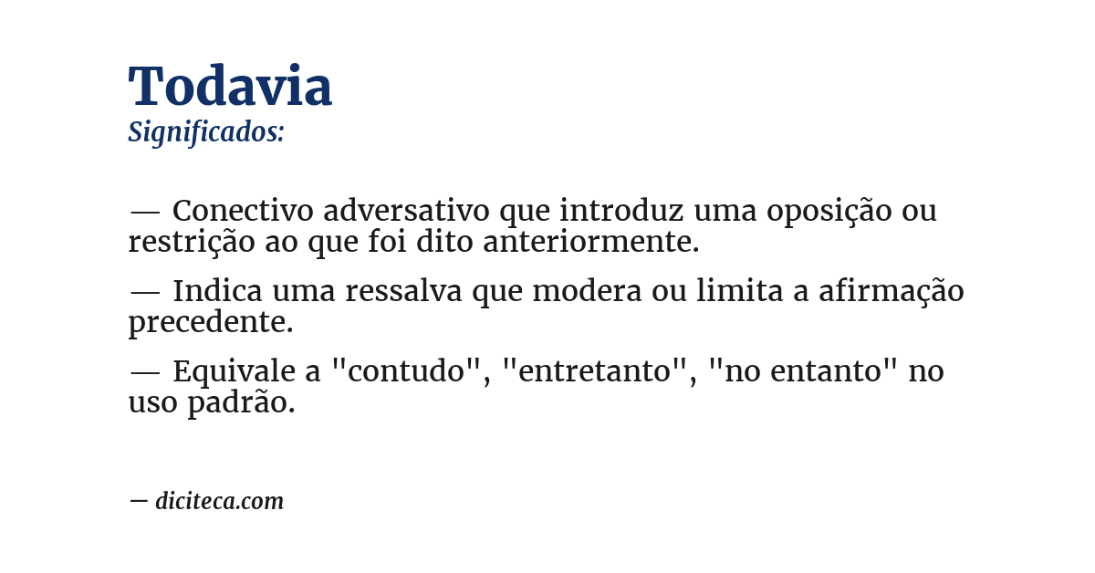 Significado de todavia